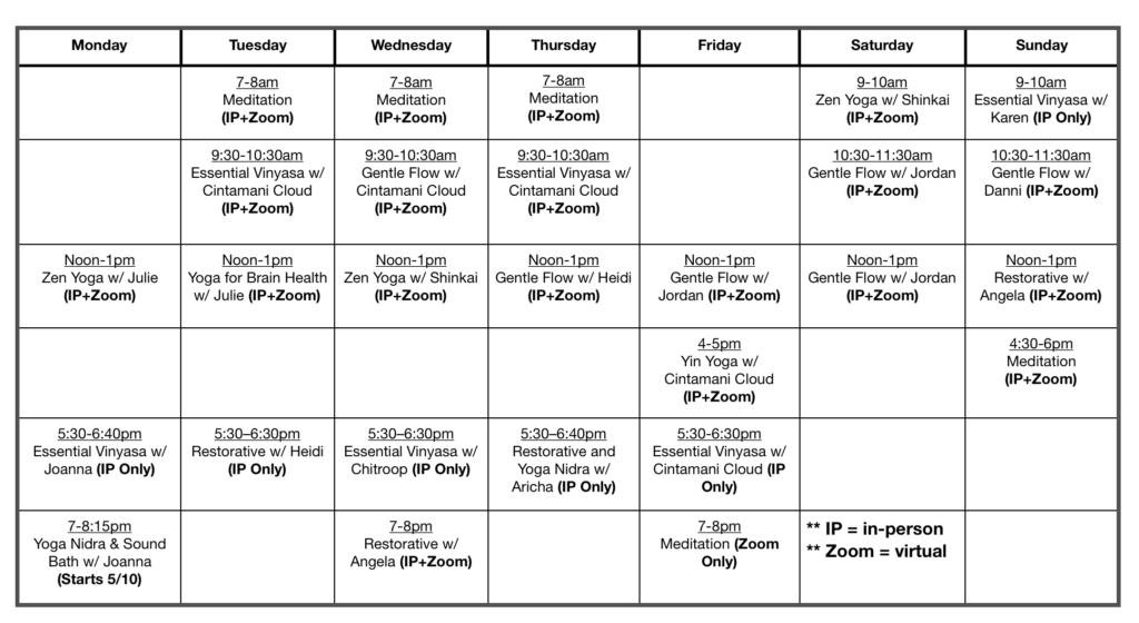 Yoga Class Schedule | Everyday People Yoga Eugene, Oregon