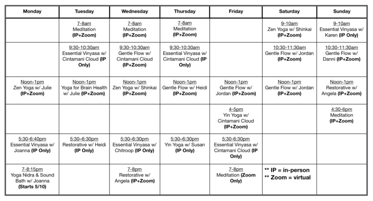 Yoga Class Schedule | Everyday People Yoga Eugene, Oregon