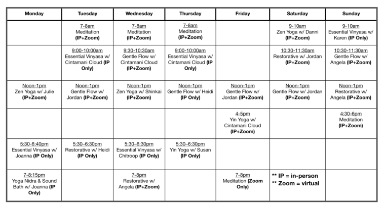 Yoga Class Schedule | Everyday People Yoga Eugene, Oregon